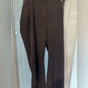 Lane Bryant chocolate work pants
